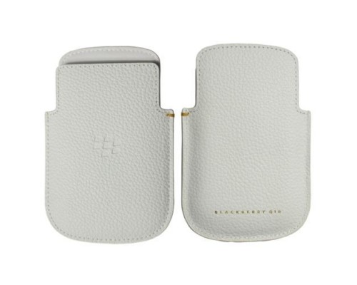 Чехол Белый Кожаный Leather Pocket BlackBerry Q10 HDW-56737-001